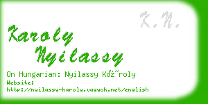 karoly nyilassy business card